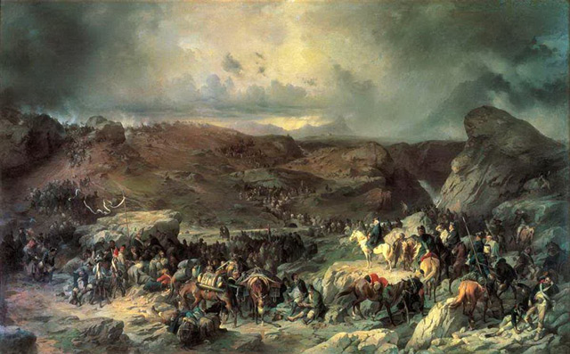 А. Е. Коцебу. Переход войск Суворова через Сен-Готард 13 сентября 1799 года